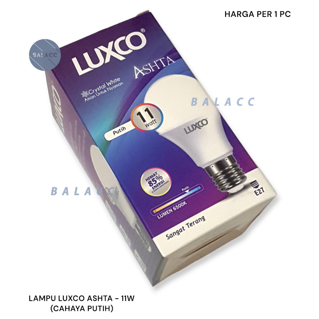 LAMPU LED LUXCO ASHTA 11 WATT 11W PUTIH