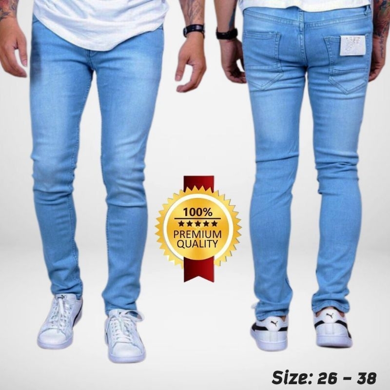 CELANA PRIA JEANS HITAM PANJANG STRETCH NGARET MELAR SLIMFIT JEANS / LEVIS JEANS PRIA / PENSIL JEANS LESFARINGO