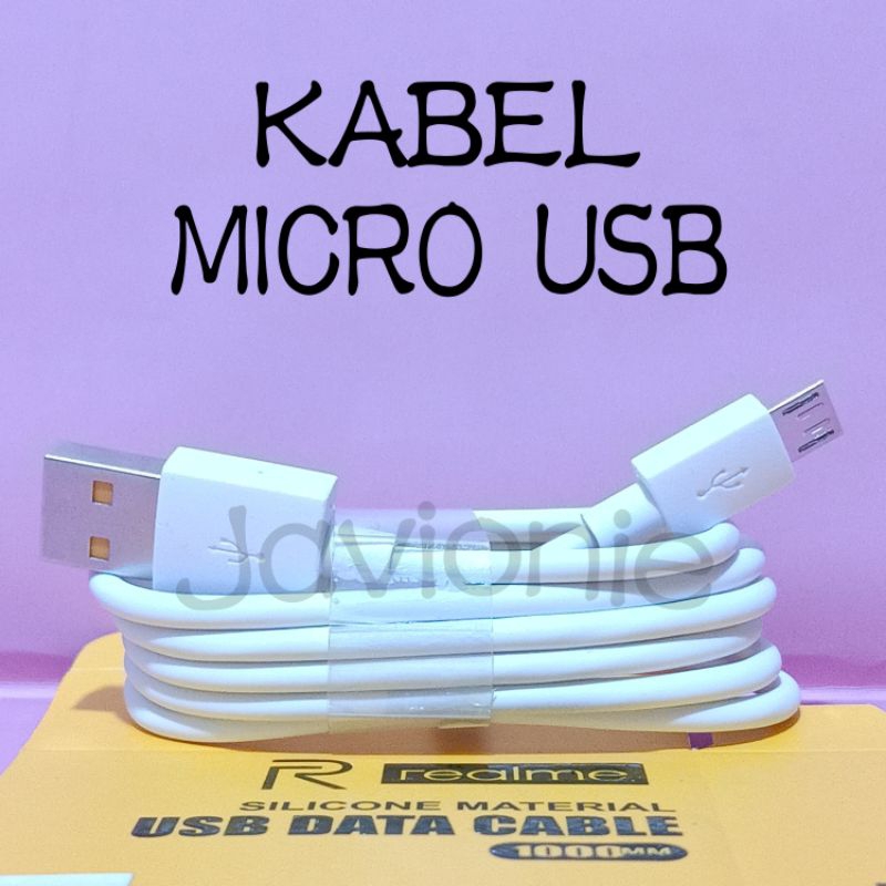 Kabel Data Charger Realme C15 C20 C21 C21Y C25Y C30 C30s C31 C33 Original 2A Micro USB Fast Charging