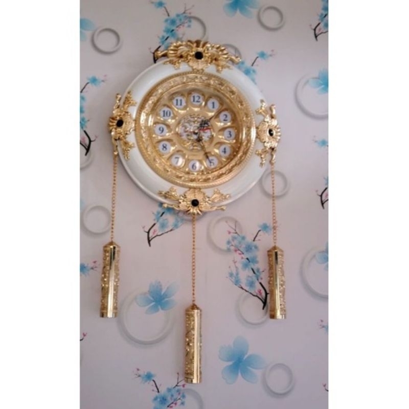 Jam Dinding Mewah Gold Ukuran Besar 40 cm