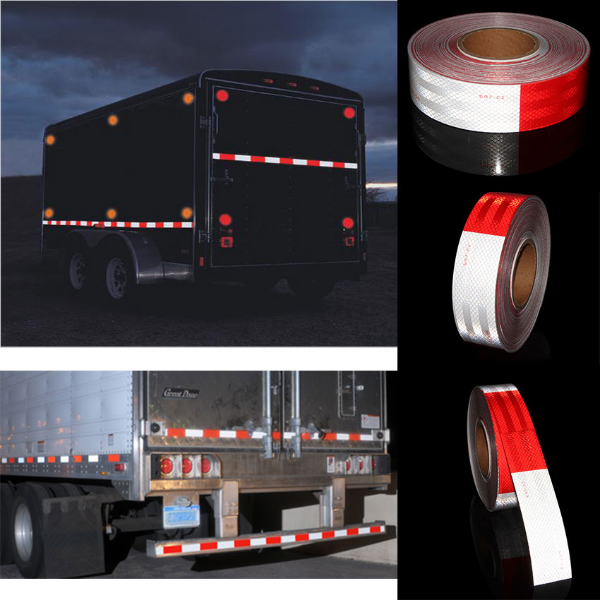 30meters/Pc Stiker Reflektor Stiker Dishub 3m Reflektive Tape Mobil Truk Merah Putih