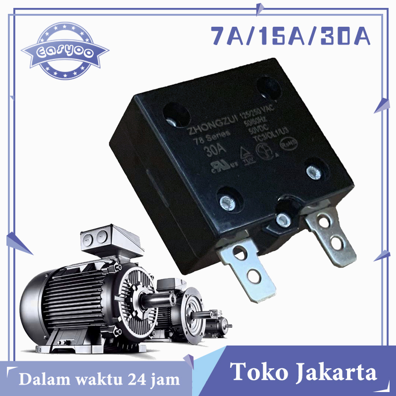 7A 15A 30A Sekring Mobil Aki Anak Automatic Reset Relay Mainan Mobil/Motor Aki/Accu