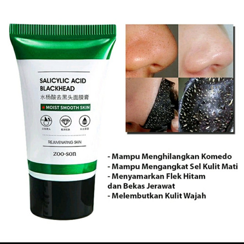 [COD] ZOO SON Salicylic Acid Blackhead Mask Masker Arang Hitam Pengangkat Komedo