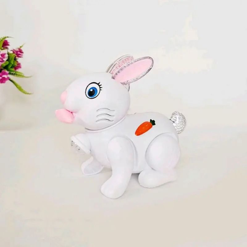 Mainan Anak ROBOT RABBIT B/O Mainan Kelinci Loncat Lampu Dan Musik