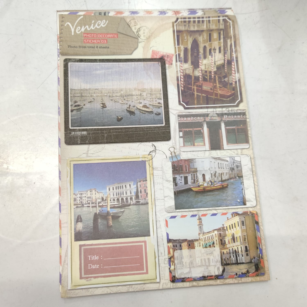 Stiker Set Motif Kota Estetik Scrapbook DIY