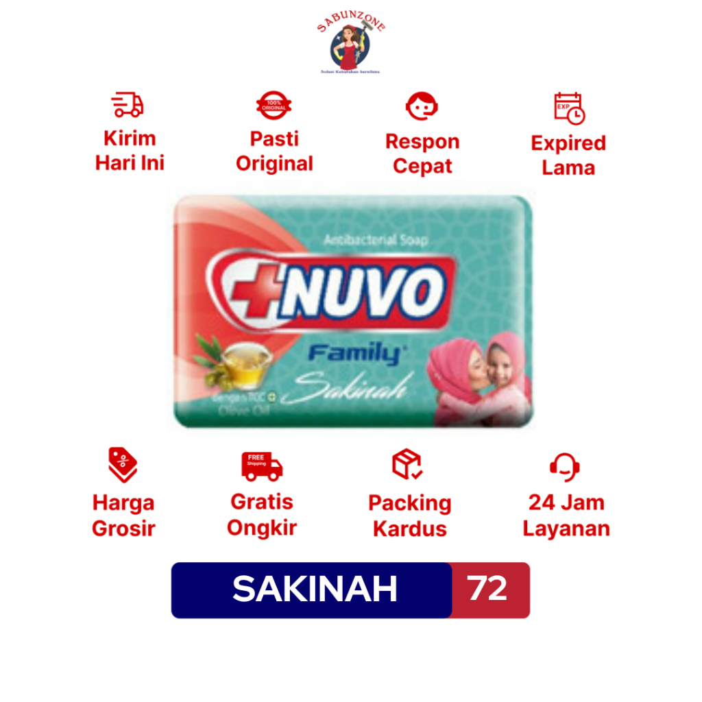Sabun Mandi Batang Nuvo Sakinah 72 gr