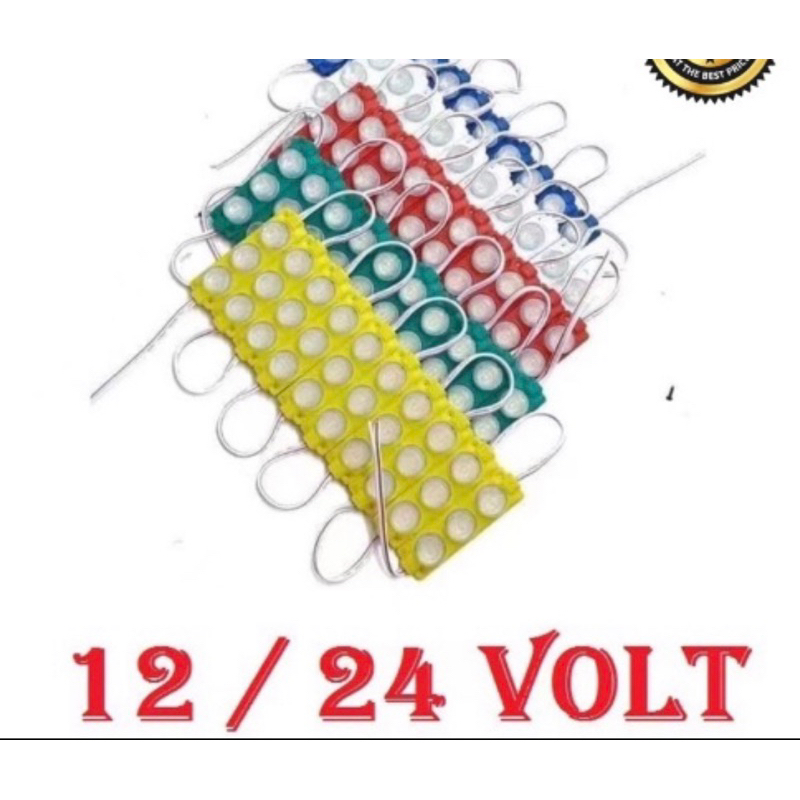 LAMPU LED MODUL 3 MATA SMD 12 VOLT DAN 24 VOLT WATERPROOF