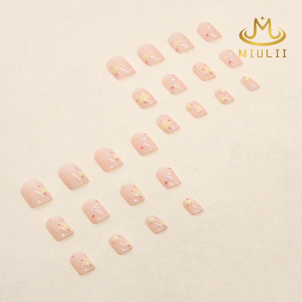 MIULII / KUKU PALSU  A0718  / 24PCS / 3D / NAIL ART / PREMIUM / CUTE / FREE LEM JELLY / KUTEK