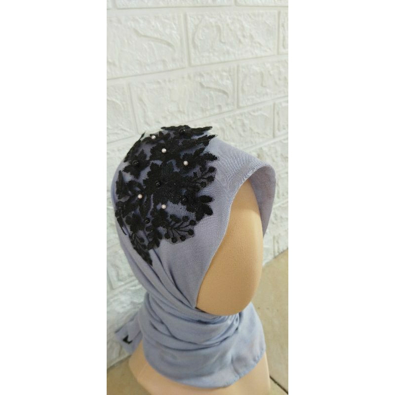 (COD)HEADPIECE BUNGGA BORDIR /headpiece hijab/headpiece wisuda