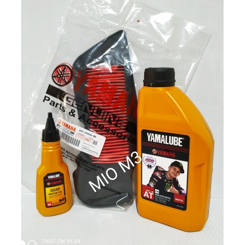 PAKET OLI YAMALUBE MATIC 0.8L + YAMALUBE GEAR 100ML + F UDARA MIO M3 2PH