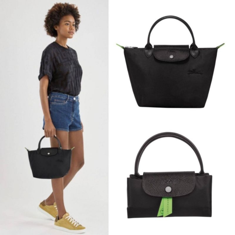 LC Le Pliage Green SSH Small Short Handle Black