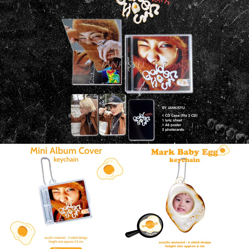 [LAST STOCK] Mark Lee Golden Hour CD Case, Keychain by JANKISYU (cd case, photocard, poster