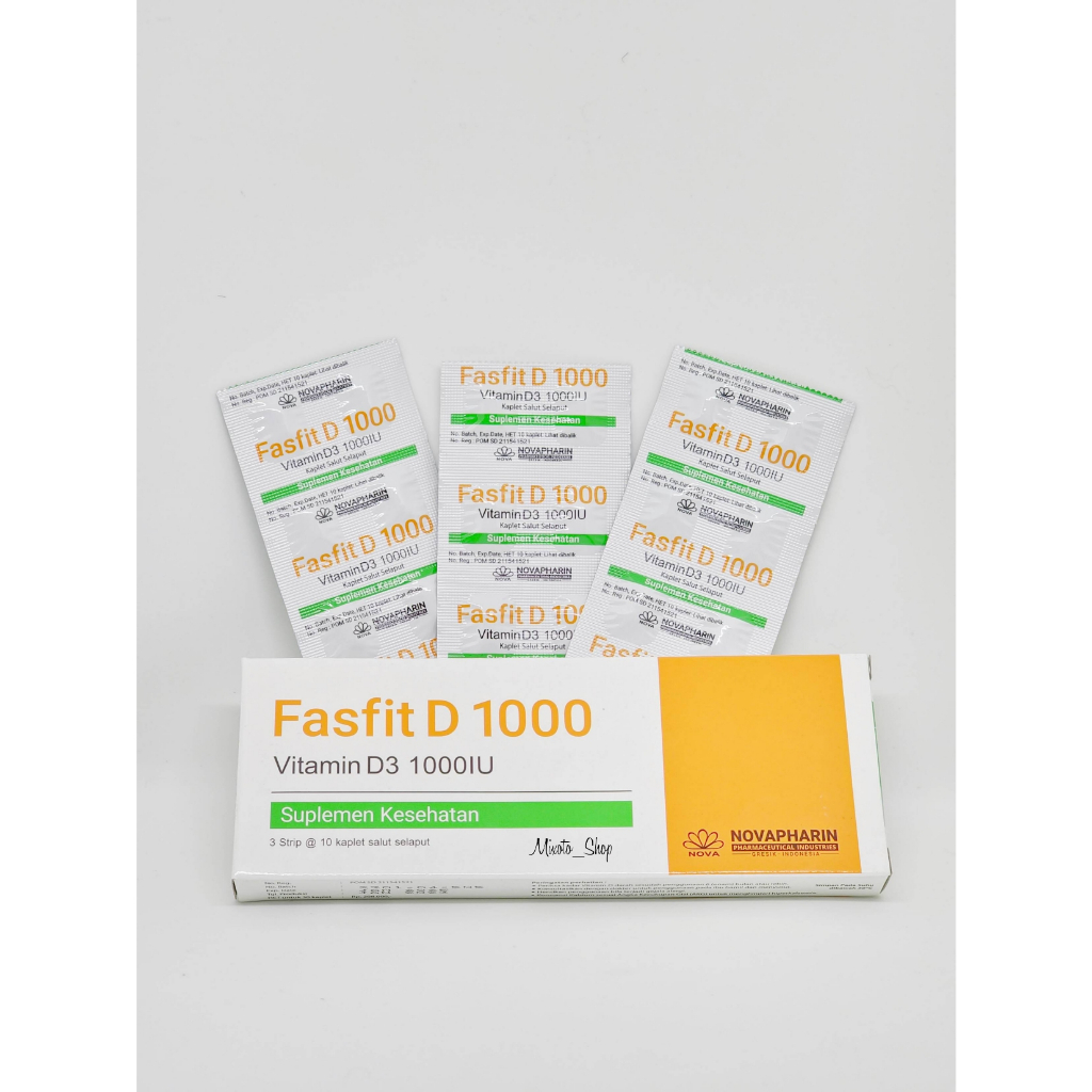 NOVAPHARIN Fasfit/Comvit Vitamin D3 1000IU : Vitamin Untuk Daya Tahan Tubuh (Isi 30 tablet)