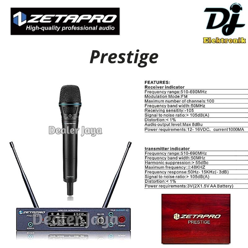 Mic Wireless Zetapro PRESTIGE - 1 Mic Hand