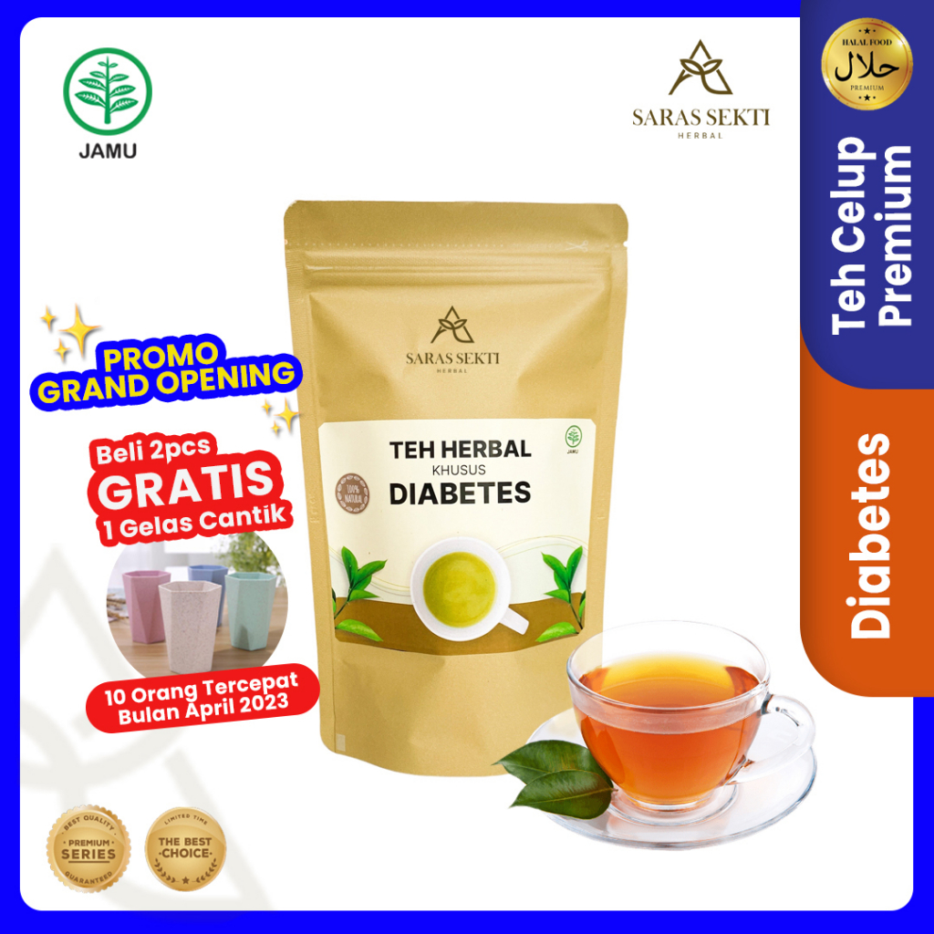 

SARASSEKTI Teh Celup Obat Diabetes Herbal Minuman Penurun Gula Darah Alami 100% ORIGINAL