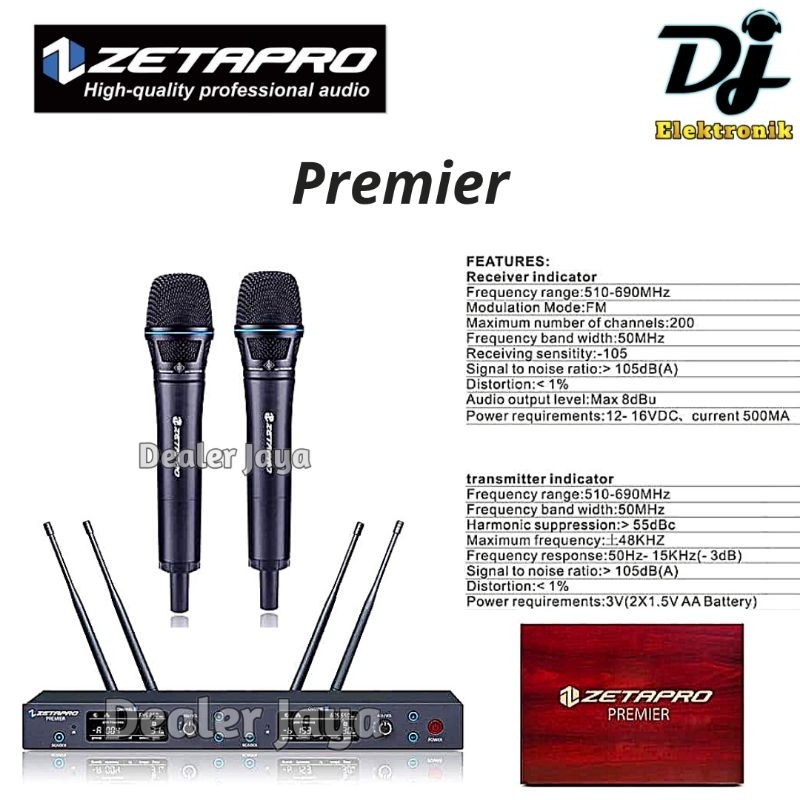 Mic Wireless Zetapro PREMIER - 2 Mic Hand
