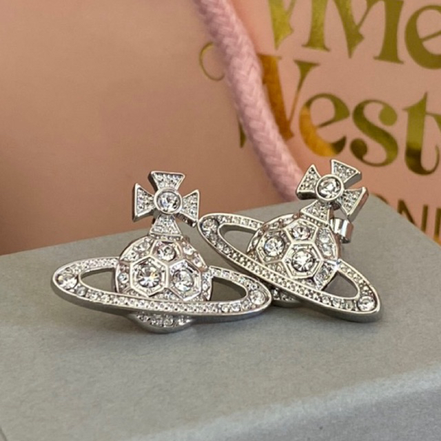 Vivienne Westwood Orbit Rosegold & Silver Earrings