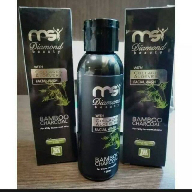 ORIGINAL MSI 100% Sabun bamboo charcoal cair msi mengatasi berjerawat & flek hitam
