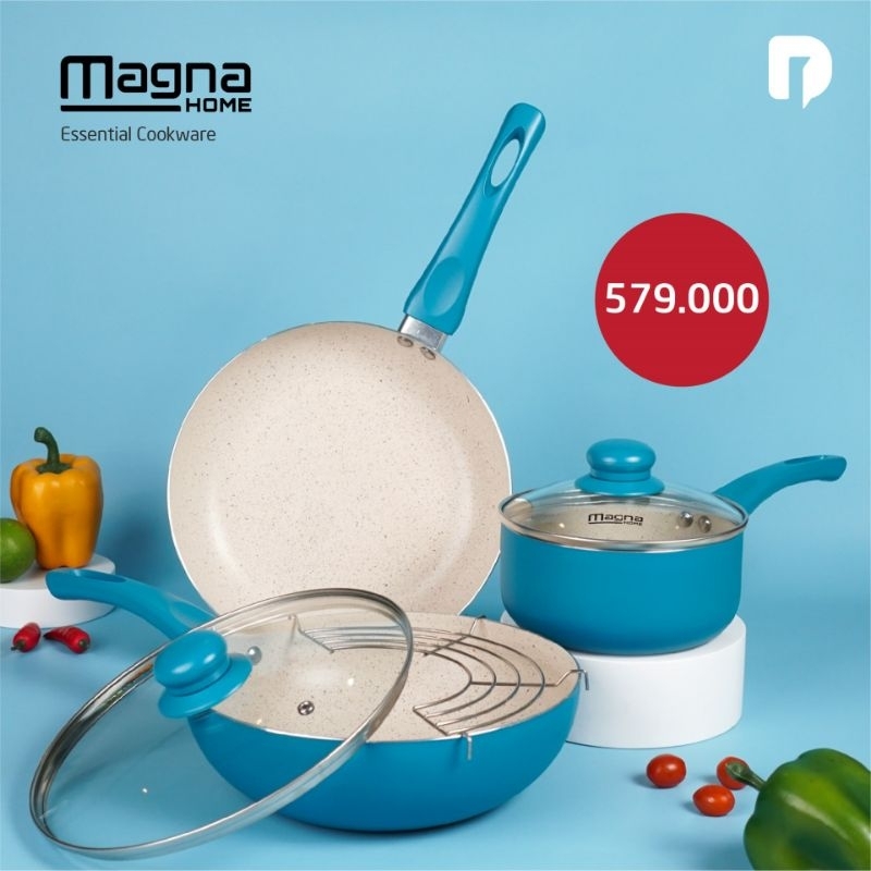 Set Panci Anti Lengket Magna Essential Cookware