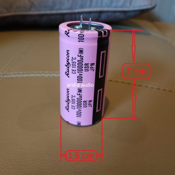 elco rubycon 100v 10000uf black pink original USR JPN kwalitas bagus