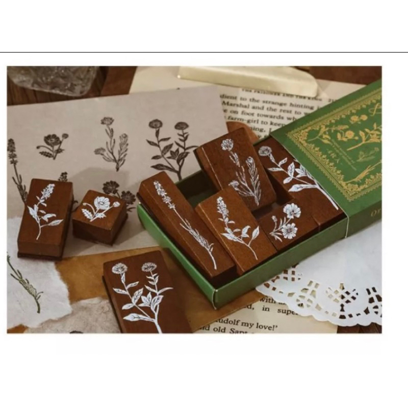 

ECER wooden rubber stamp for scrapbook journal journaling bujo