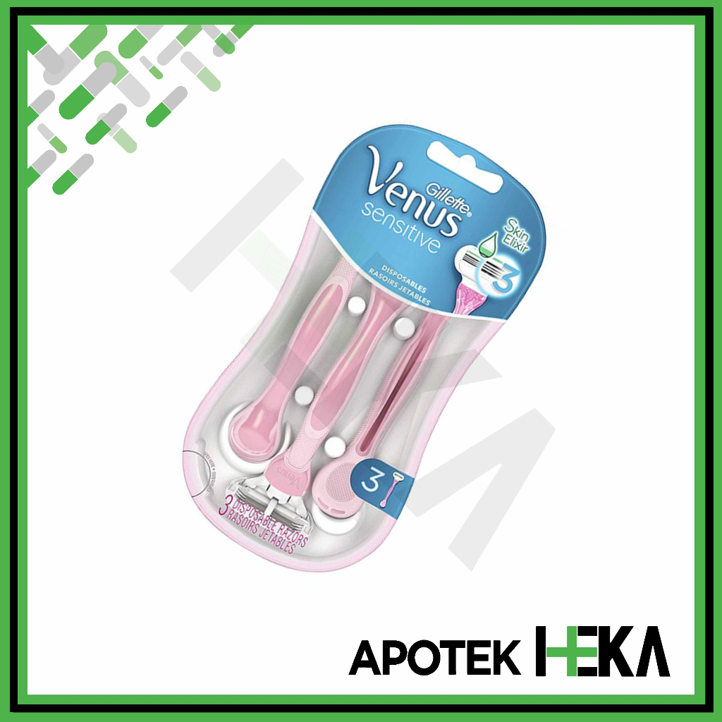 Gillette Venus Sensitive Disposable Razors isi 3 - Pisau Cukur Wanita (SEMARANG)