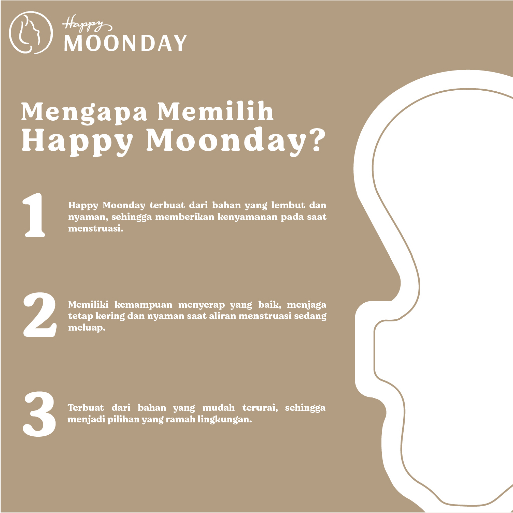 HAPPY MOONDAY - Pembalut Organik Large