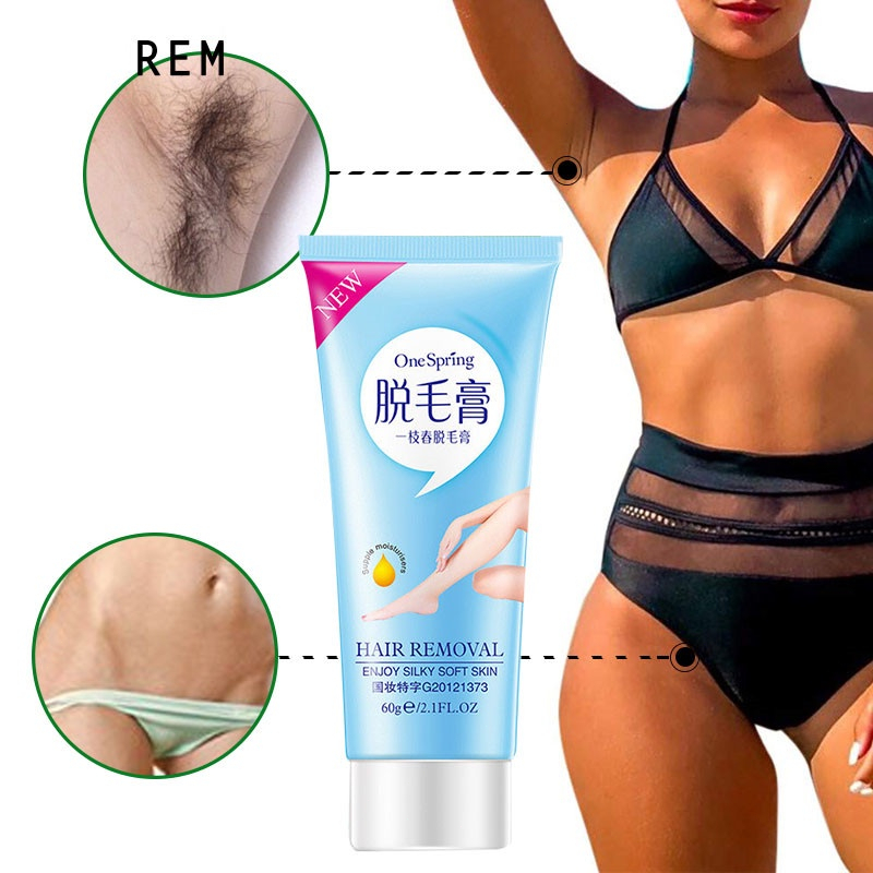 One Spring Hair Removal Cream Krim Penghilang -60gr Untuk Perontok Bulu Rambut Ketiak/Kaki/Tubuh