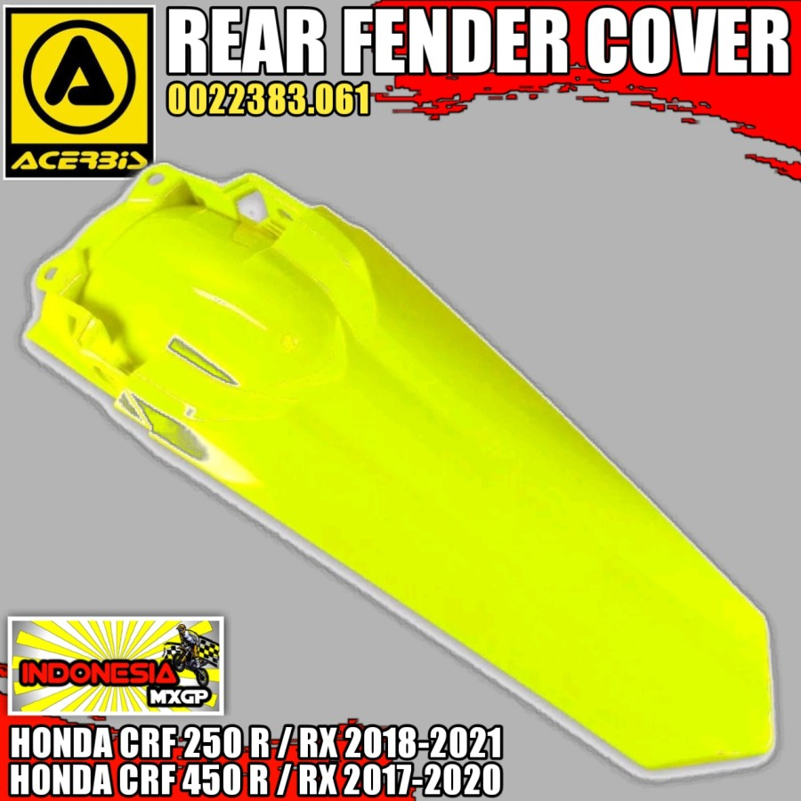 HONDA CR - CRF 250 450 R RX RWE ENDURO 2017 2018 2019 2020 2021 - ACERBIS REAR FENDER COVER - SPAKBO