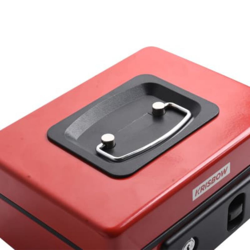 CASH BOX DOUBLE LOCK 20x15x9CM krisbow , brankas kecil , brankas uang