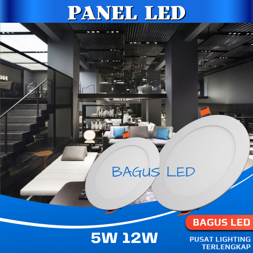 Lampu LED Downlight Panel Plafon Bulat Tipis 18W 24W