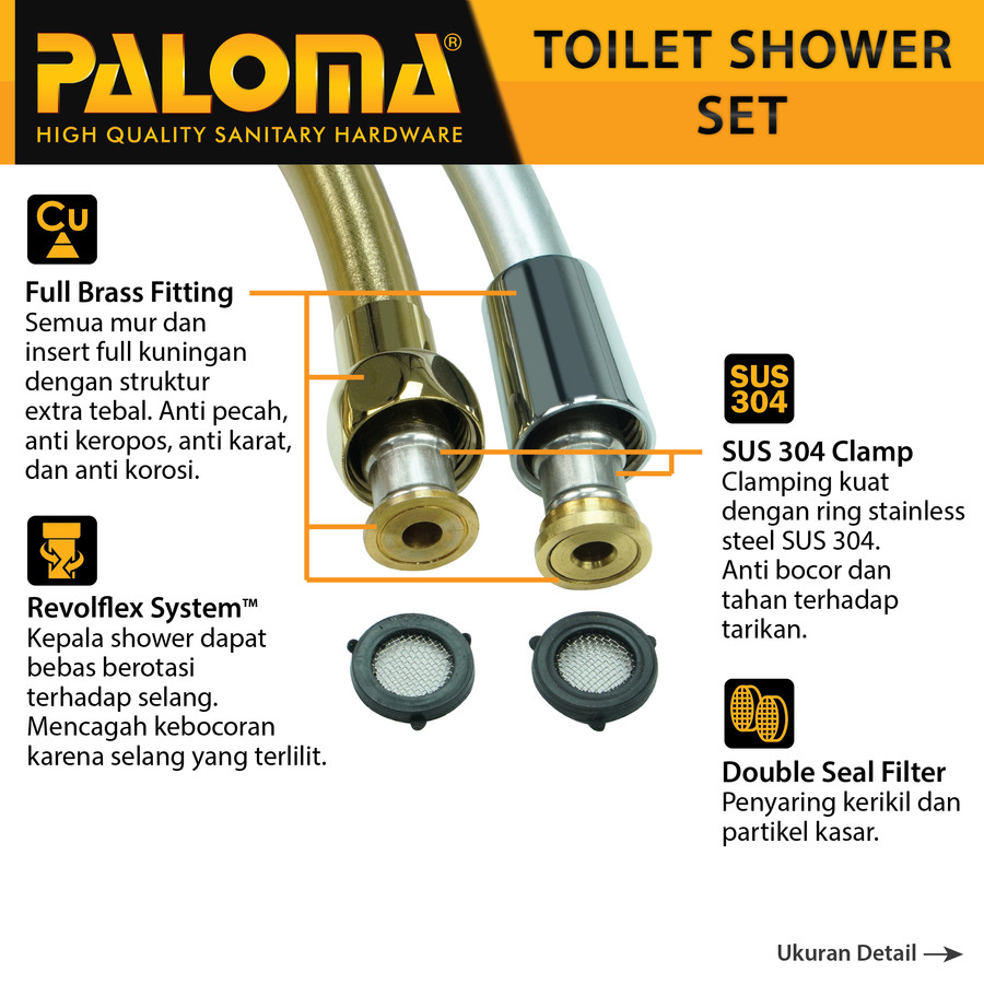 Paloma Toilet Shower Jet Washer Bidet Cebok WC TSP 3101 3102 3103 3105