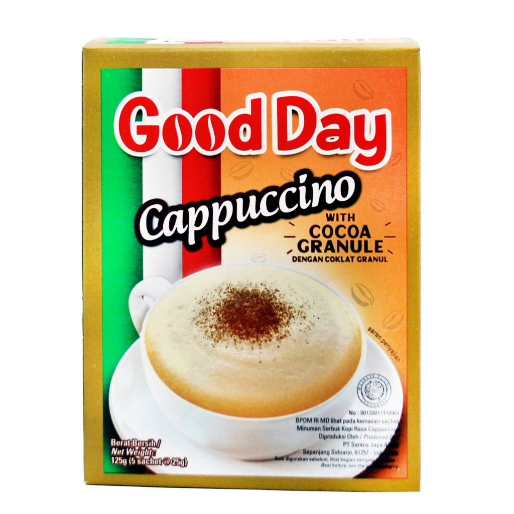 

KOPI CAPPUCCINO INSTAN GOOD DAY CAPUCINO ISI 5 @ 25gr BOX