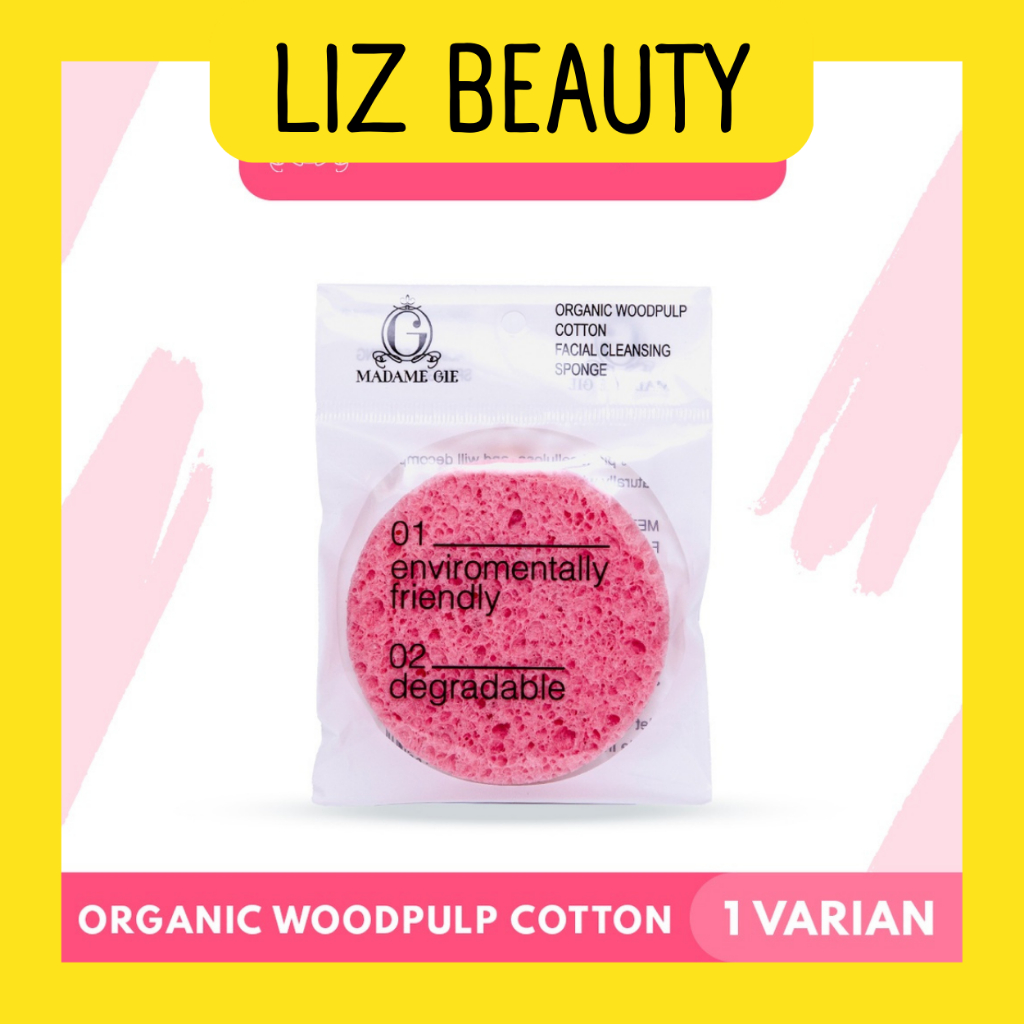 LIZBEAUTY - Madame Gie Organic Woodpulp Cotton - Facial Cleansing Sponge