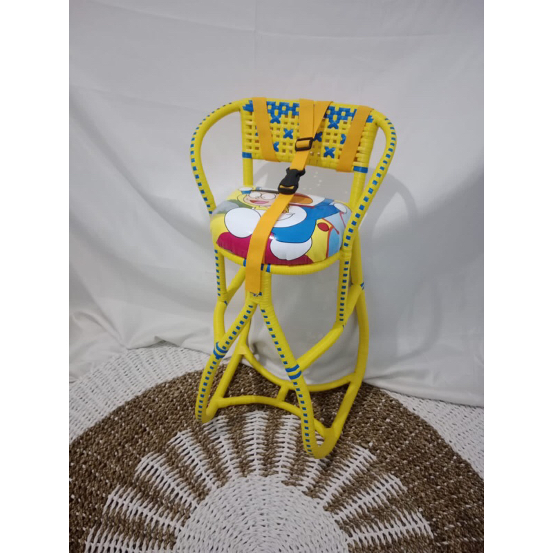 CAL Boncengan Rotan Motor Matic ANYAMAN FULL Dilengkapi Sabuk / Kursi Rotan / Dudukan Bayi