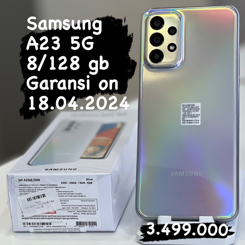 Seken samsung a23 5g ram 8/128 gb