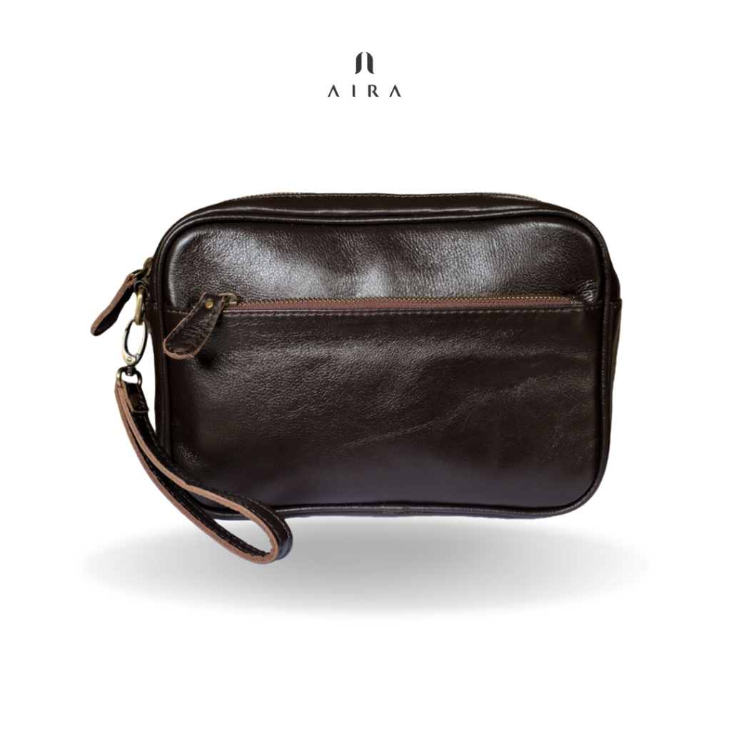 Dompet Kulit Asli Unisex Basic Pouch Clutch Unisex Souvenir Corporate