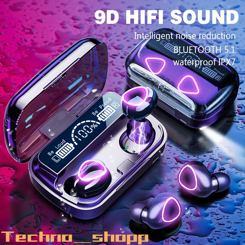 (COD) M10 plus powerbank 3500mAh Earphone Headset Wireless Bluetooth Full Bass Stereo Headphone