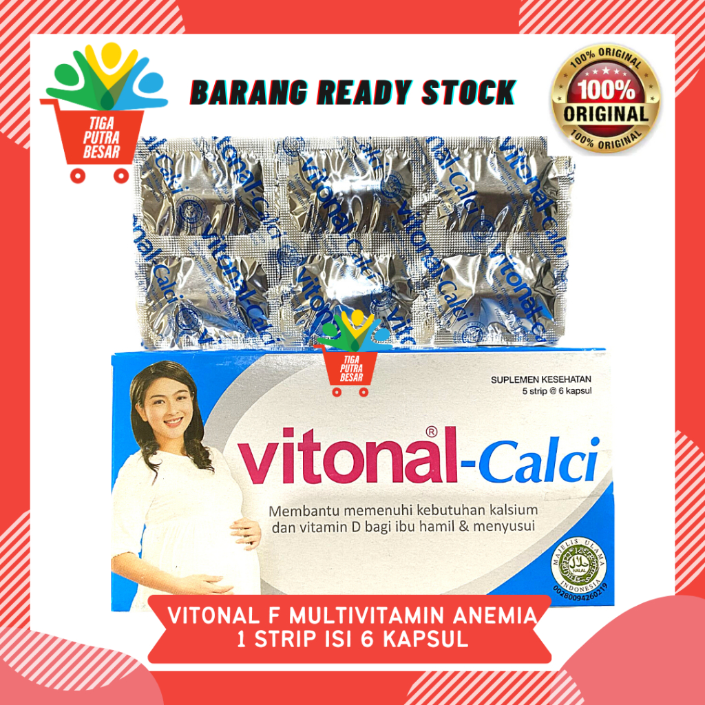 VITONAL CALCI IBU HAMIL 1 STRIP 6 KAPSUL / SUPLEMEN KALSIUM