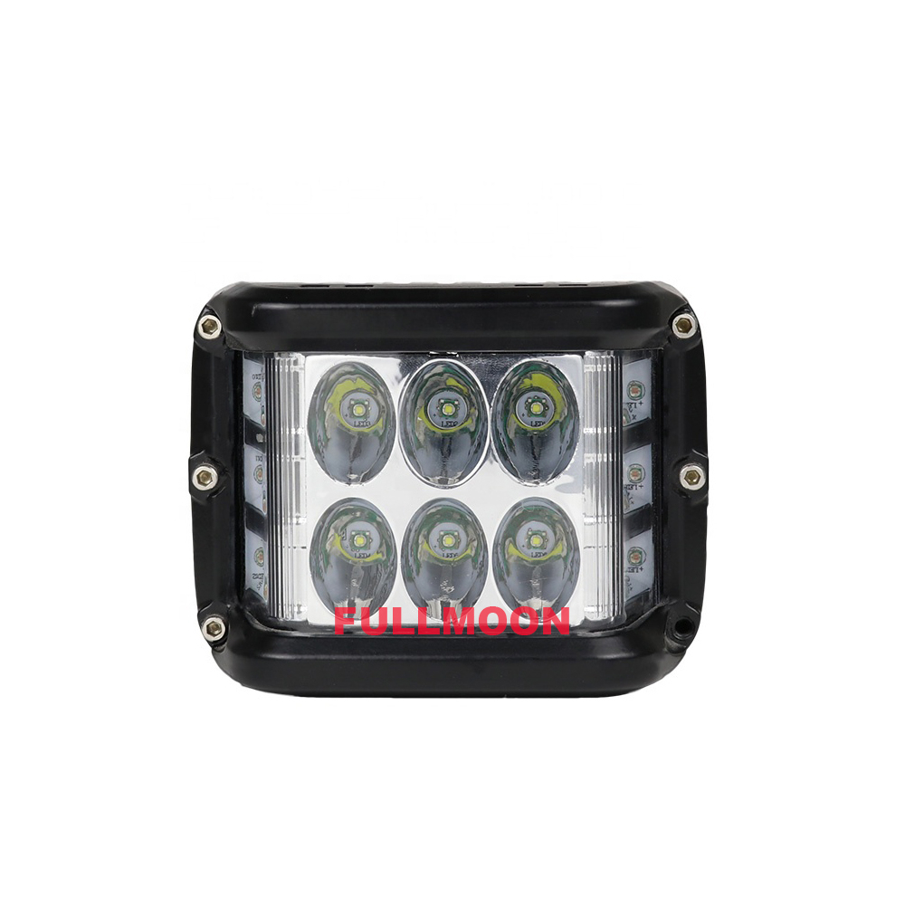 Lampu tembak 6 led mata + lampu flash kedip kiri kanan lampu tembak led 6 mata flash