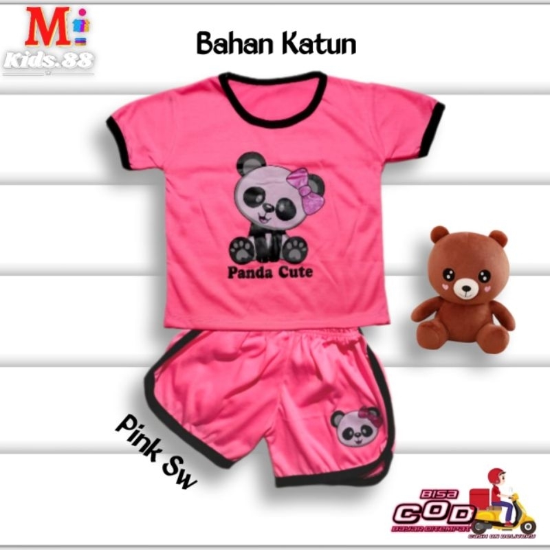 setelan anak playset/CUPA CUPS setelan baju anak anak perempuan/NEW PANDA/size S,M,L,XL,XXL buat usia 0-4 tahun