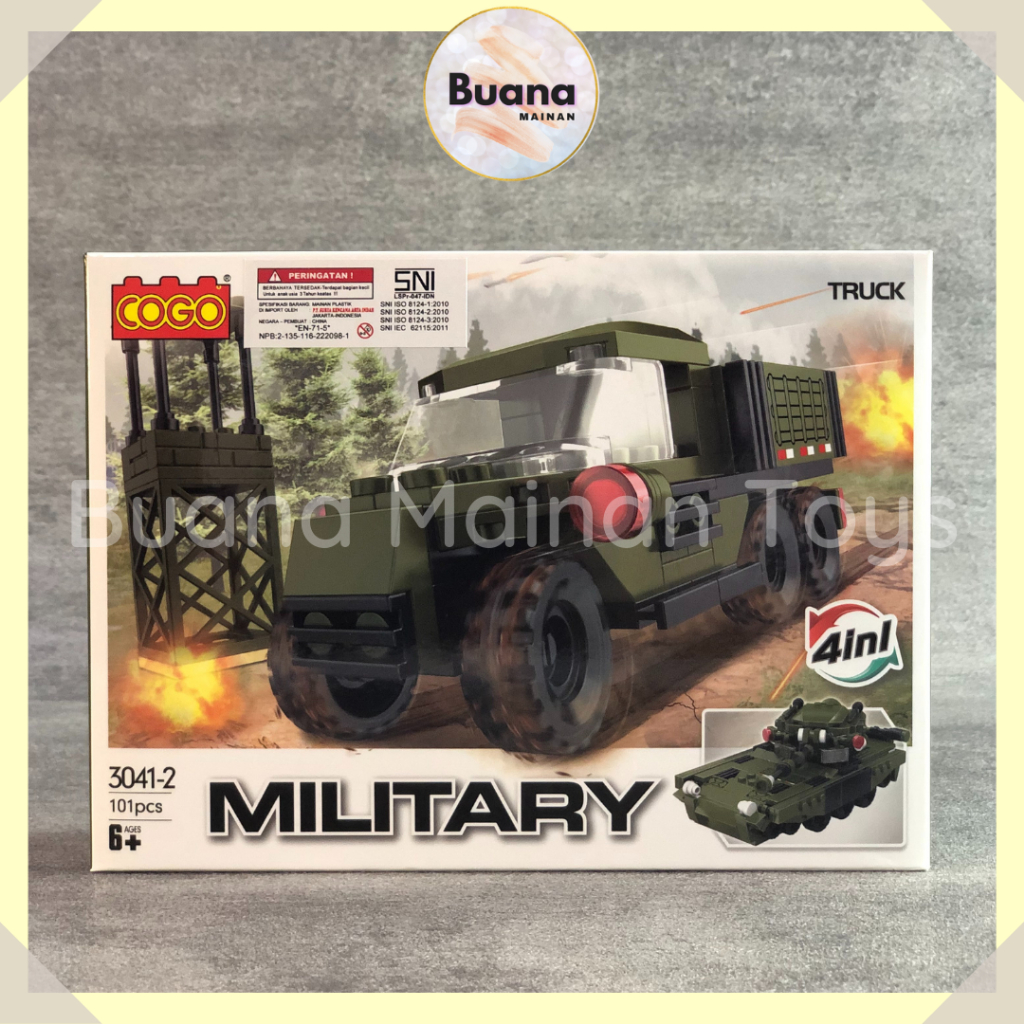 BRICKS COGO MILITARY VEHICLE BUILDER COMBINE KENDARAAN PERANG MAINAN EDUKASI ANAK COWO CEWE BRICK BLOCK TOY