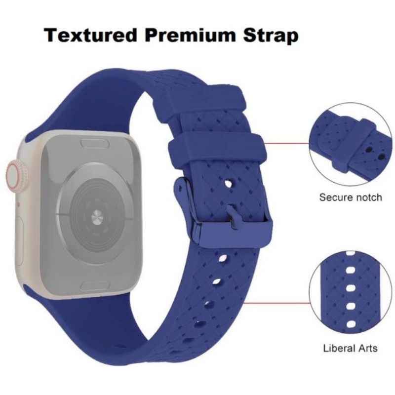 Strap Apple Watch Silicone Braided Texture Wristband Compatible Apple Watch Series 1/2/3/4/5/SE/6/7/8/Ultra