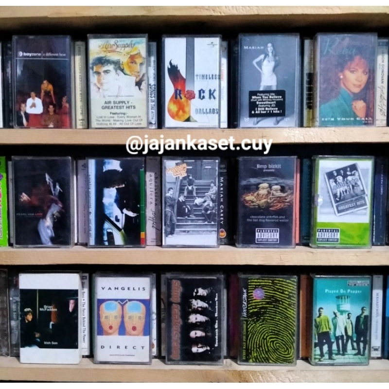 KASET PITA BON JOVI AIR SUPPLY SUBLIME MLTR BACKSTREET BOYS PEARL JAM  BARANG UNIK BARANG JADUL BARANG ANTIK KASET