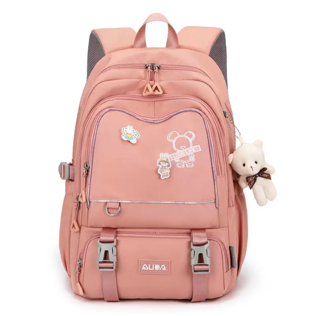 PROMO SALE 10.10 - TAS RANSEL SEKOLAH ANAK PEREMPUAN KOREA SD SMP SMA BACKPACK WANITA PREMIUM MURAH IMPORT TAS RANSEL MOTIF POLO JLD FASHION TAS SEKOLAH KAPASITAS BESAR JUMBO RANSEL SEKOLAH TAHAR AIR