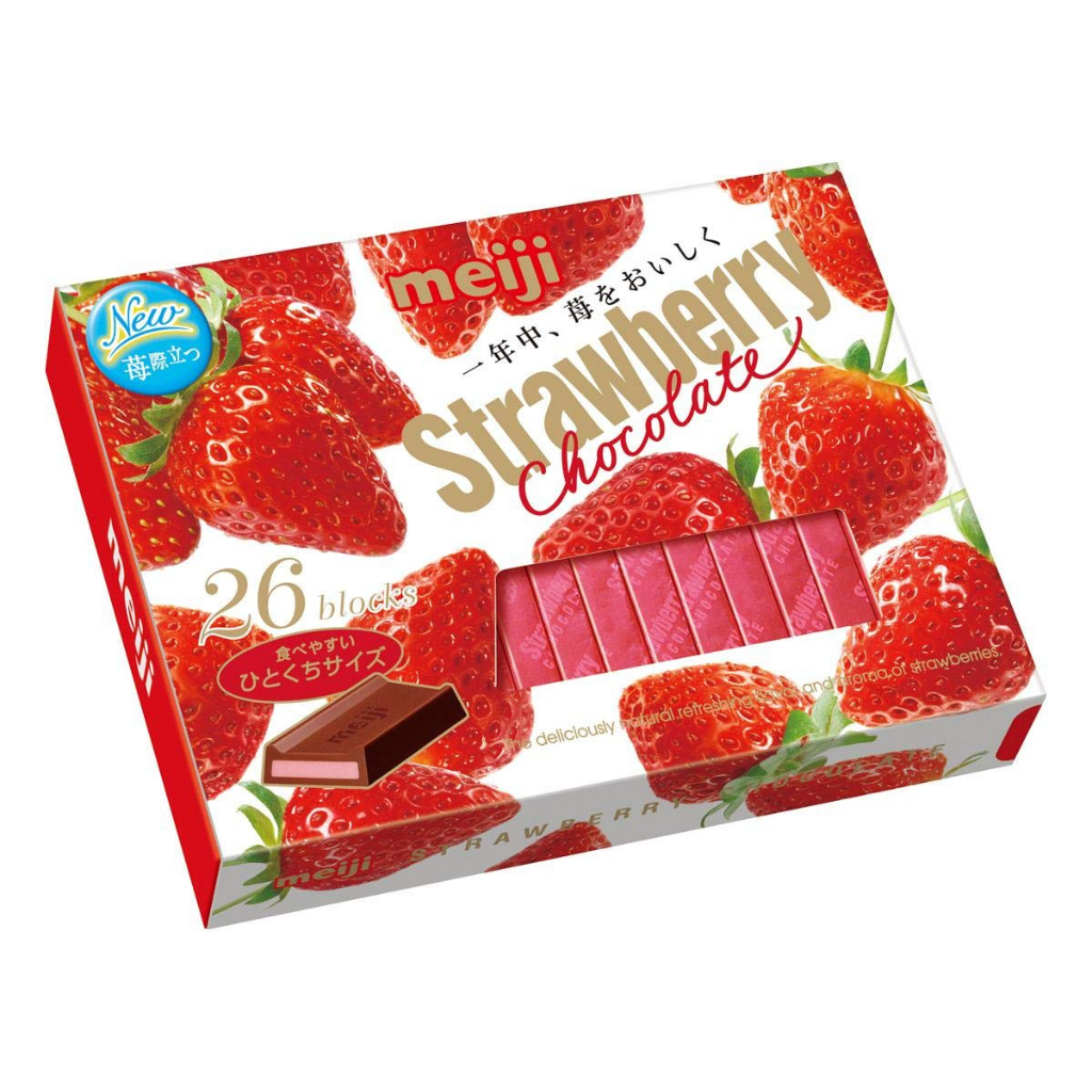 

Coklat Meiji strawberry chocolate BOX 26 Piece 120 Gram