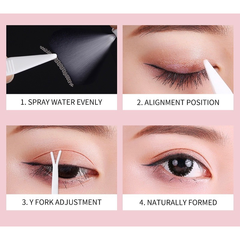 Skot Kelopak Mata Jaring Transparan Eyelid Invisible Scot Invisible Lace Clear Water Double Eyelid Sticker Malian Scott Tape