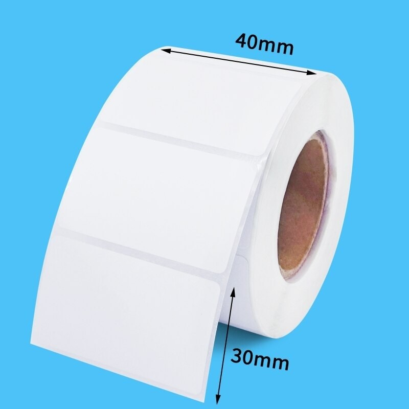 

Label thermal putih polos ukuran 40 mm x 30 mm untuk mixue 500 termurah