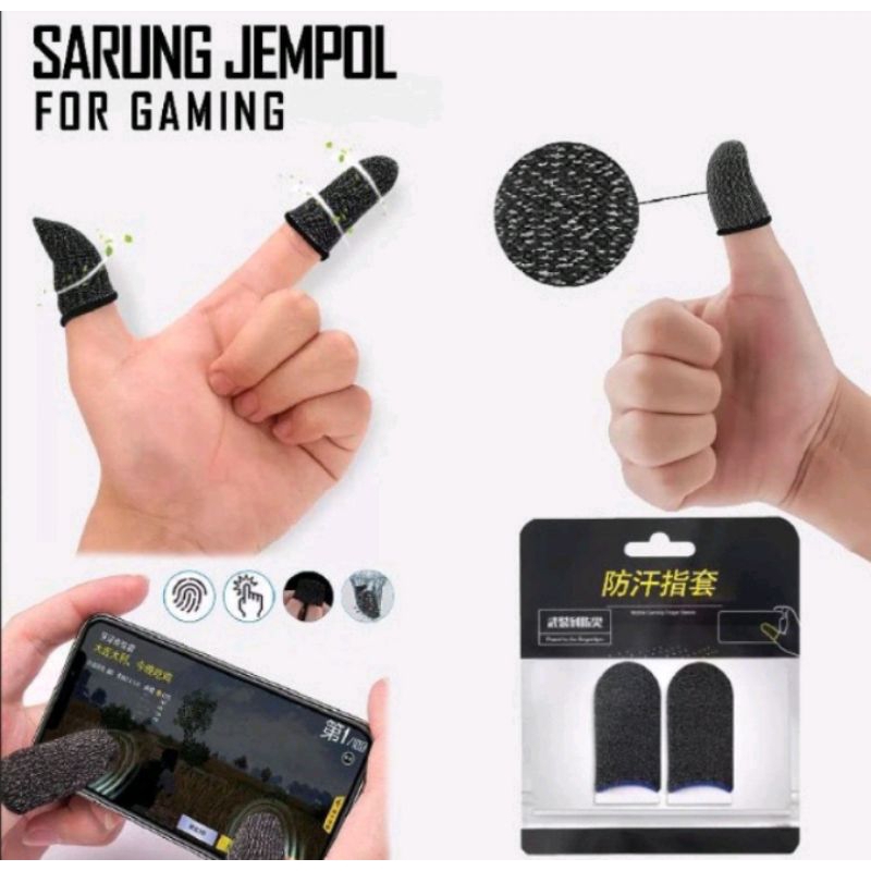 Sarung tangan jempol isi 2 game hp pubg,ff,ml