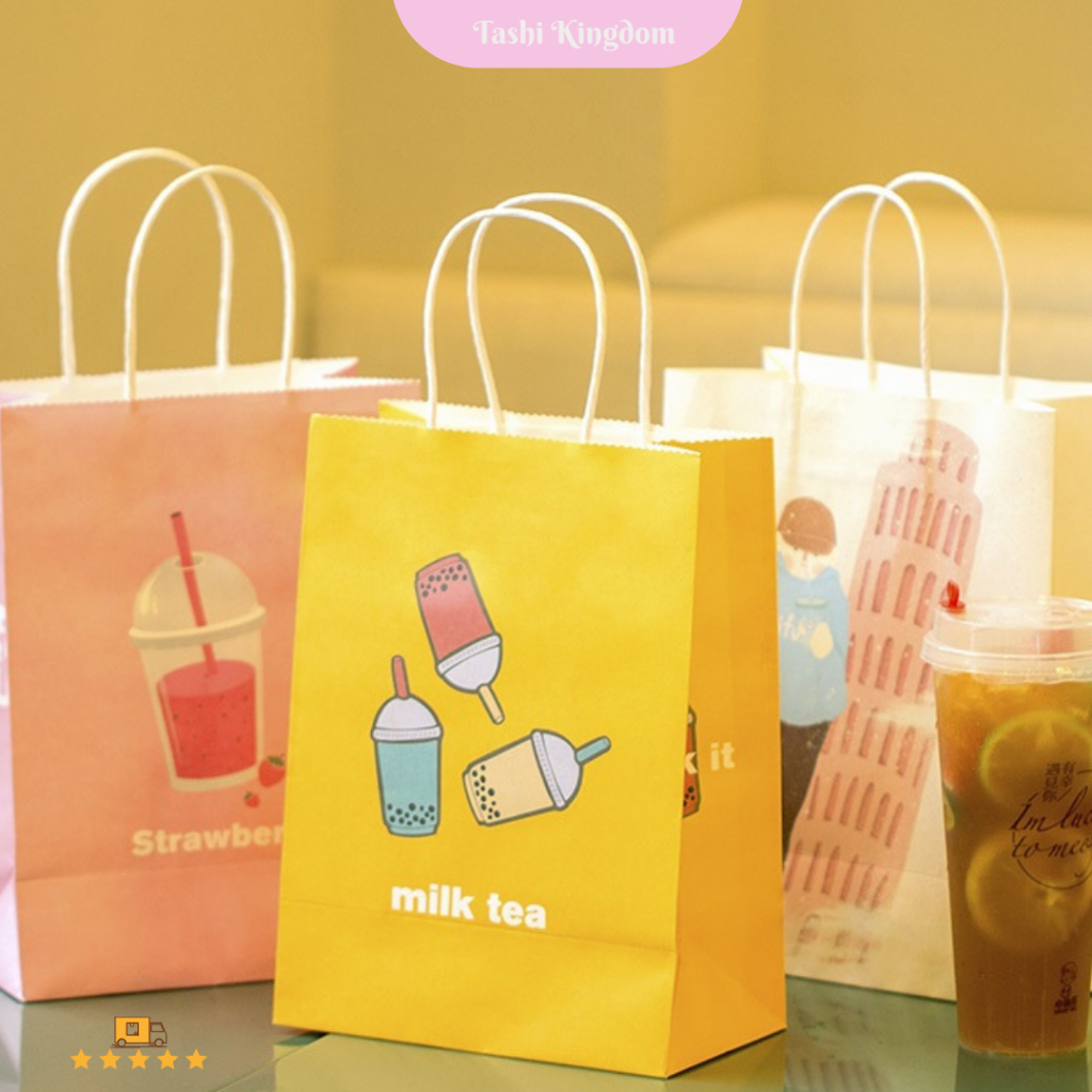 

Paper Bag Kertas motif milk , paper bag karton , bungkus kado , paperbag hadiah , kantong kado